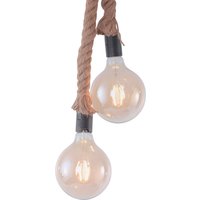 JUST LIGHT. GmbH Rope pendant light with rope, two-bulb