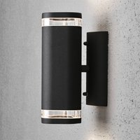 Konstsmide Modena outdoor wall light with slit, 2-bulb, black