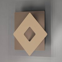 FISCHER & HONSEL LED-vägglampa Hennes, bredd 18 cm, gråbeige/sandfärgad