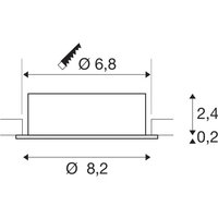 SLV Infälld taklampa New Tria, vit, aluminium, Ø 8,2 cm