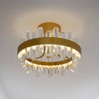 By Rydéns By Rydens LED ceiling light Triumph, brass, clear, Ø 50 cm