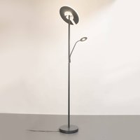 FISCHER & HONSEL Lampadaire LED Dent, gris sable, 180 cm, métal, CCT, à 2 lampes