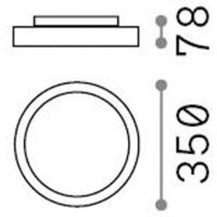 Ideallux Ideal Lux taklampa Fly, svart, aluminium, Ø 35 cm