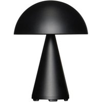 HÜBSCH LED rechargeable table lamp Mush, matt black, height 20 cm