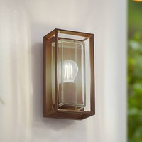 Arcchio utomhusvägglampa Ismera, rostfärgad, IP65, glas, E27