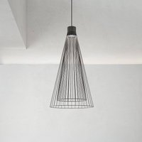 Suspension LED Karman Ikonika, noir, Ø 40 cm, métal
