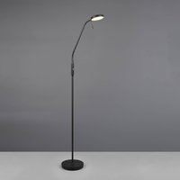 Reality Leuchten LED-uppladdningsbar golvlampa Moreno, matt svart, CCT, dimbar