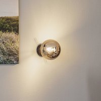 EMIBIG LIGHTING Vägglampa Glassy, svart, grafit, glas, E14, Ø 14 cm