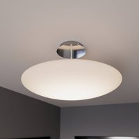Lindby LED-taklampa Gunda, vit, glas, Ø 48 cm, dimbar