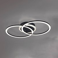 Reality Leuchten LED-taklampa Venida i ringdesign, svart