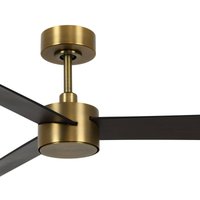 Beacon-ventilator med lys, Climate IV, messing/valnød, støjsvag