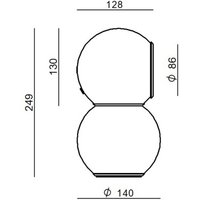 Stilnovo Gravitino LED-bordslampa med magnet, vit