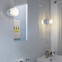 Oluce LED-vägglampa Fresnel, grå, aluminium, glas, 2 700 K