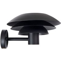 Dyberg Larsen Außen-Wandleuchte DL25 schwarz Ø 25cm