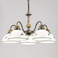 austrolux Nonna hanging light, white and green