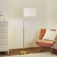 Knapstein Golvlampa Lilian med LED-dimmer, matt mässing