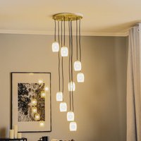 Lucande Taylan pendant light 9-bulb rondel