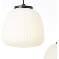 Brilliant Kaizen hänglampa, längd 125 cm, opal, 5 lampor, metall
