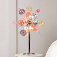 Näve Lampe à poser Explosion, verre, couleurs pastel, chrome, G9