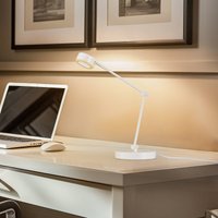 Lampa stołowa Lindby Jyla, biały, 4000K, GX53, żelazo