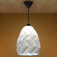 Lampa wisząca Kokon, biała