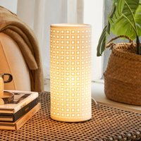 Pauleen PURE SUNKISS table lamp, white, height 27 cm, porcelain