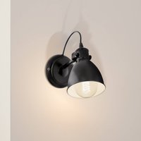EGLO Vintage vägglampa Priddy, svart
