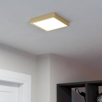 EGLO Surface-mounted LED panel Fueva 5 IP20 830 brass 21x21cm