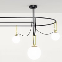 Artemide nh S5 suspension en verre, à 6 lampes