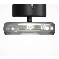 Maytoni FLOAT LED ceiling light, grey/black, Ø 20 cm, glass/metal