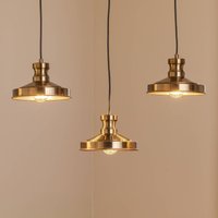 Opviq Berceste 9263 hanging light, 3-bulb, antique brass colour, E27