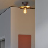 OSRAM Decor Plissee ceiling light, grey, steel, E27