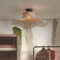 GOOD & MOJO Ibiza ceiling lamp Ø 65cm natural/black
