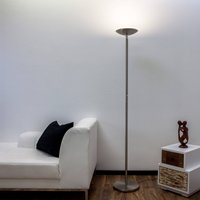 Lindby LED-golvlampa Malea, nickelfärgad, dimbar, 180 cm