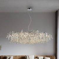 Paul Neuhaus Ricicle chandelier, chrome, length 150 cm