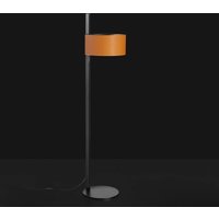 Oluce Parallel 396 floor lamp, brown leather
