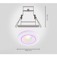 Calex Smart Halo downlight encastré CCT RVB blanc