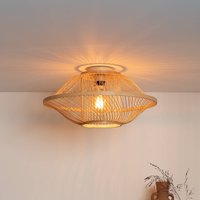 GOOD & MOJO Taklampa Maui, natur, Ø 50 cm, bambu, E27