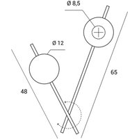 miloox by Sforzin Vägglampa Mikado, klar/frostad, 2 lampor