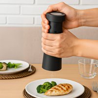 Lucande LED-pepparkvarn Pepper, mörkgrå, batteri, IP44