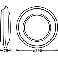 OSRAM LED-taklampa ORBIS BERLIN, silver, Ø 39 cm metall