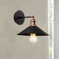 Opviq Berceste N-663 wall light, black/copper, iron, Ø 24 cm