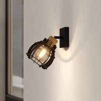 EGLO Vägglampa Stillington 1 av stål med trädetalj