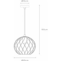 Lucide Hänglampa Danza, 1 lampa, Ø 25 cm, guld