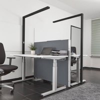 Arcchio LED office floor lamp Jolinda, black, 4000K, sensor