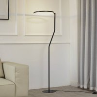 Lindby lampe sur pied LED Rayon, noir, métal, hauteur 150,3 cm