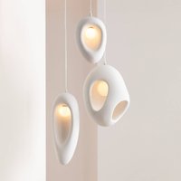 KARE Soul Dining pendant light, white, plaster, 53 cm, G9