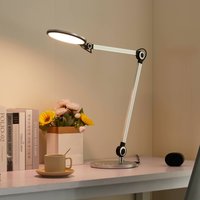 Lampa stołowa LED Nyxaris, srebrny, metal, CCT, 50 cm