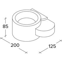 TECNICO by Sforzin Applique murale Chio, 20 cm de large, blanc, plâtre, GX53