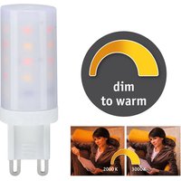 Paulmann bi-pin LED bulb G9 4W 3,000K dim to warm